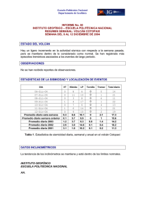 INFORME No. 50 – ESCUELA POLITÉCNICA NACIONAL INSTITUTO GEOFÍSICO