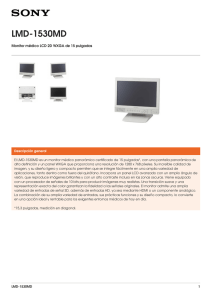 LMD-1530MD Monitor médico LCD 2D WXGA de 15 pulgadas