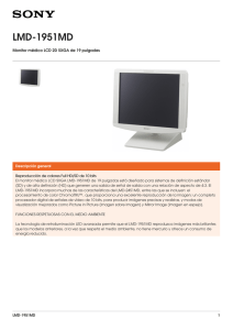 LMD-1951MD Monitor médico LCD 2D SXGA de 19 pulgadas