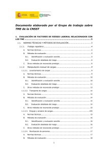 Nueva ventana:Métodos de evaluación de factores de riesgo laboral relacionados con los TME (pdf, 441 Kbytes)