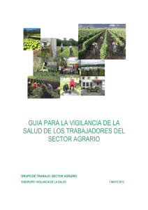 Nueva ventana:Guía para la Vigilancia de la Salud de los Trabajadores en el Sector Agrario (pdf, 1,01 Mbytes)