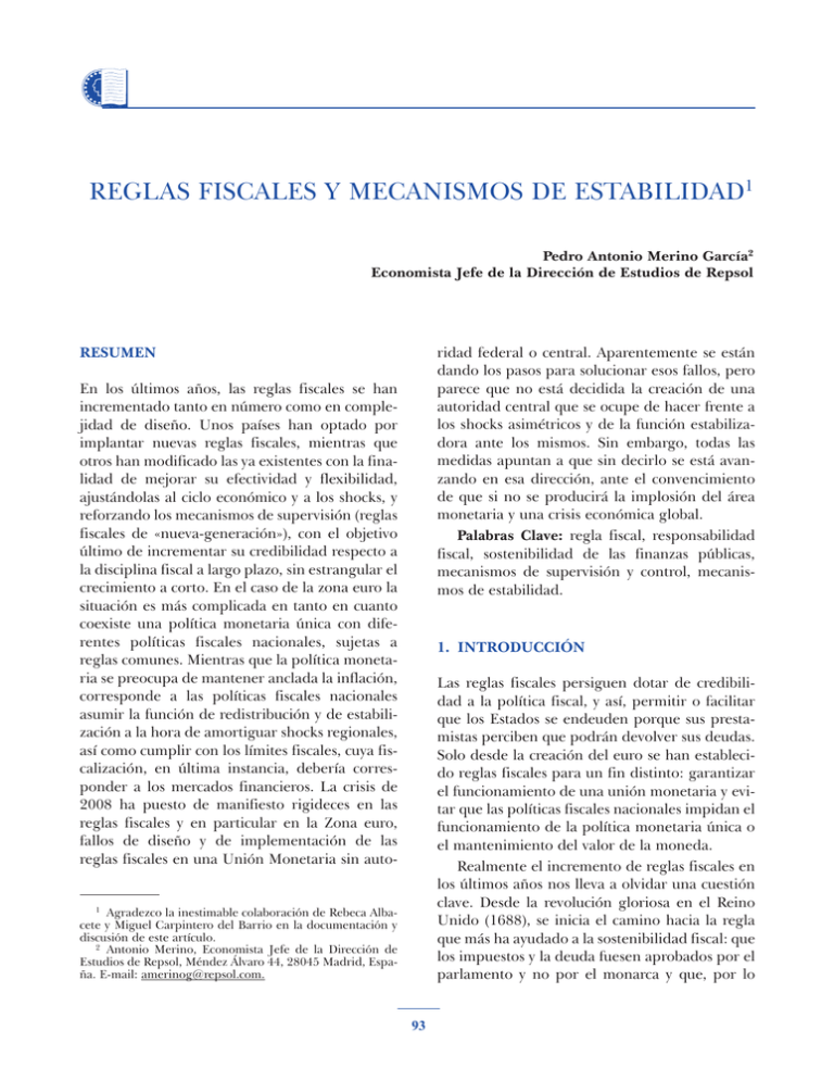 Reglas fiscales y mecanismos de estabilidad