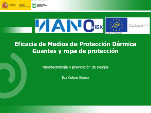 Nueva ventana:Eficacia de Medios de Protección dérmica Guantes y ropa de protección (pdf, 596 Kbytes)