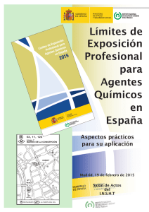 Nueva ventana:Límites de Exposición Profesional para Agentes Químicos en España 2015. Programa (pdf, 1,49 Mbytes)