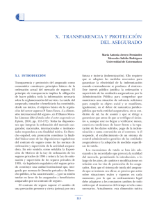 X. Transparencia y Protección del Asegurado