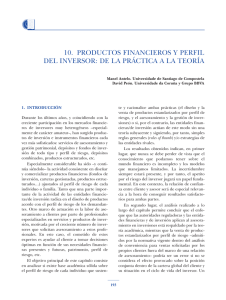 Productos Financieros y Perfil del Inversor