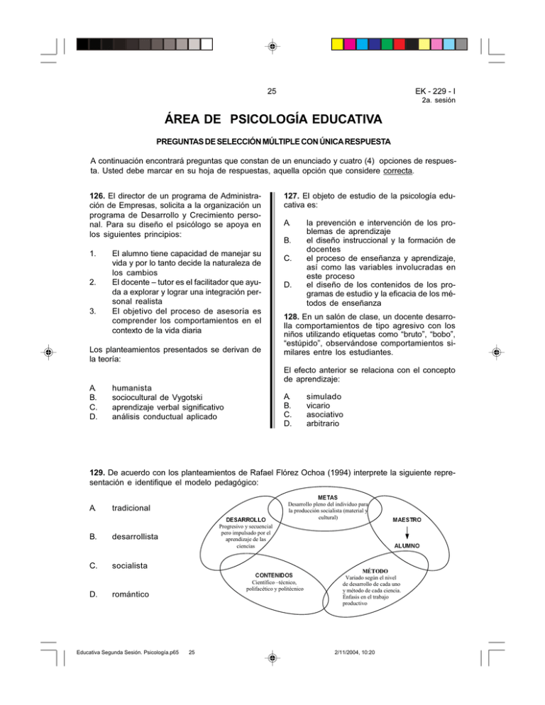 Simulacro Psicologia Educativa