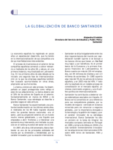 La Globalización de Banco Santander