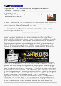 Especial en La Haine: Situación del preso anarquista Amadeu Casellas Ramón