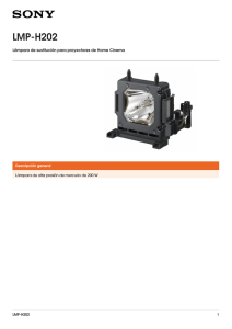 LMP-H202 Lámpara de sustitución para proyectores de Home Cinema Descripción general