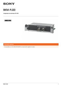 BKM-PJ20 Adaptador de entrada 3G-SDI Descripción general