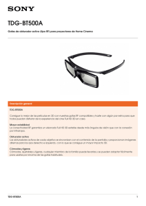 TDG-BT500A Gafas de obturador activo (tipo RF) para proyectores de Home...