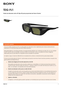 TDG-PJ1 Gafas de obturador activo 3D (tipo IR) para proyectores de...