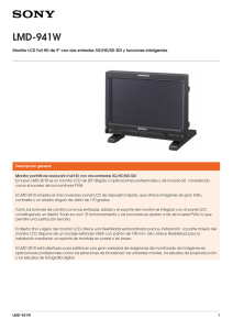 LMD-941W Monitor LCD Full HD de 9&#34; con dos entradas 3G/HD/SD-SDI...