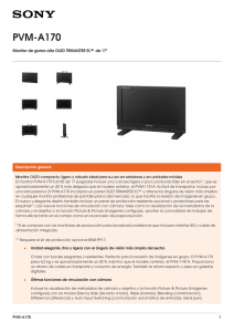 PVM-A170 Monitor de gama alta OLED TRIMASTER EL™ de 17&#34;