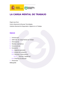 Nueva ventana:La Carga Mental de Trabajo (pdf, 439 Kbytes)