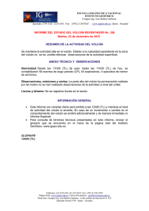 INFORME DEL ESTADO DEL VOLCÁN REVENTADOR No. 356