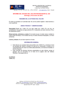 INFORME DEL ESTADO DEL VOLCÁN REVENTADOR No. 024