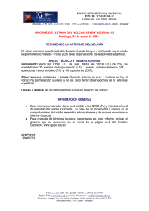 INFORME DEL ESTADO DEL VOLCÁN REVENTADOR No. 03