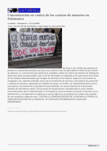 Concentración en contra de los centros de menores en Salamanca