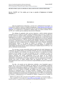 reglamento 124/1997 de Sanidad Mortuoria