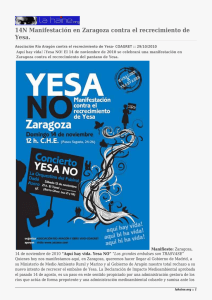 14N Manifestación en Zaragoza contra el recrecimiento de Yesa.