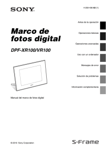 Marco de fotos digital DPF-XR100/VR100