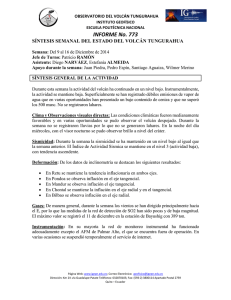 INFORME No. 773 SÍNTESIS SEMANAL DEL ESTADO DEL VOLCÁN TUNGURAHUA