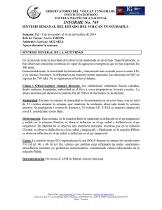 INFORME No. 769 SÍNTESIS SEMANAL DEL ESTADO DEL VOLCÁN TUNGURAHUA