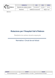 Rotacions per l’Hospital Vall d’Hebron Normativa i Circuit de sol·licitud
