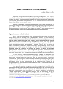 ¿Cómo caracterizar al presente gobierno? lla