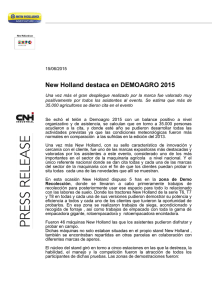 New Holland destaca en DEMOAGRO 2015