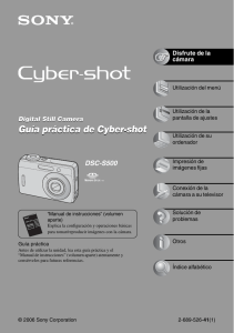 Guía práctica de Cyber-shot DSC-S500 Digital Still Camera Disfrute de la