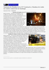 Amenaza de Bomba en la 21º Comisaria y Bombas de... en centro comercial en Santiago