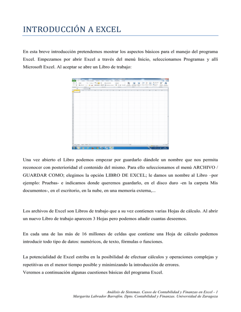 Introducci N A Excel