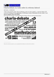 Charla-debate en Ávila sobre la reforma laboral