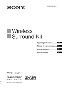 Wireless Surround Kit WAHT-SA1 Operating Instructions