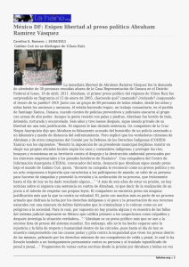 México DF: Exigen libertad al preso político Abraham Ramírez Vásquez