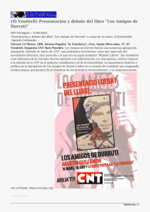 (El Vendrell) Presentación y debate del libro &#34;Los Amigos de Durruti&#34;
