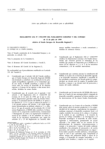 Reglamento (CE) n 1783/1999 del Parlamento Europeo y del Consejo de 12 de julio de 1999 relativo al Fondo Europeo de Desarrollo Regional