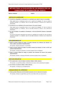Nueva ventana:Método para la evaluación de los riesgos por las condiciones de iluminación del puesto (pdf, 77 Kbytes)