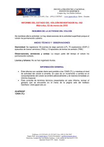 INFORME DEL ESTADO DEL VOLCÁN REVENTADOR No. 062