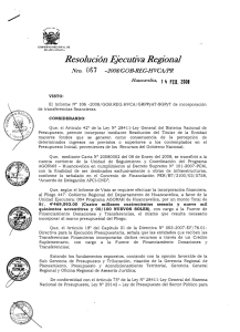 Resolución EJecutiva Regional 067 Nro. -2008/GOB-REG-HVCA/PR