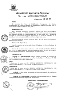 Resolución F;jecutiva Regional O1 O Nro. -2007/GOB-REG-HVCA/PR