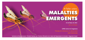 MALALTIES EMERGENTS III Taller sobre 15 de febrer de 2013