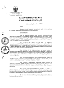 N° ACUERDO DE CONSEJO REGIONAL 041-2008-GOB.REG.-IIVCAjCR CONSEJO REGIONAL
