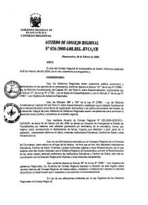 AClJERDO DE CONSEJO REGIONAL N° 026-2008-GOB.REG.-HVCA/CR CONSEJO REGIONAL
