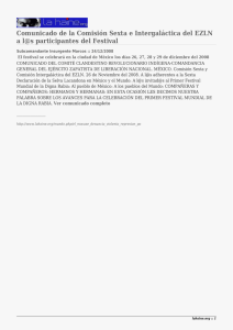 Comunicado de la Comisión Sexta e Intergaláctica del EZLN