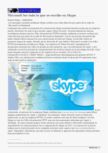 Microsoft lee todo lo que se escribe en Skype