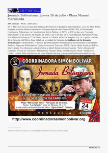 Jornada Bolivariana: jueves 24 de julio - Plaza Manuel Marulanda